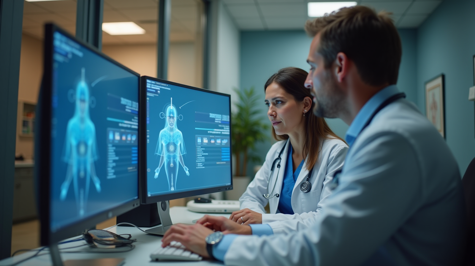 Healthcare practice technology and secure systems visual